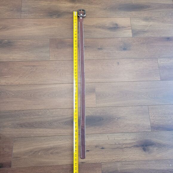 Leatherock Studded Brown Leather Belt Size L36 Western L 36 Boho 5481 Unisex USA - Picture 9 of 15